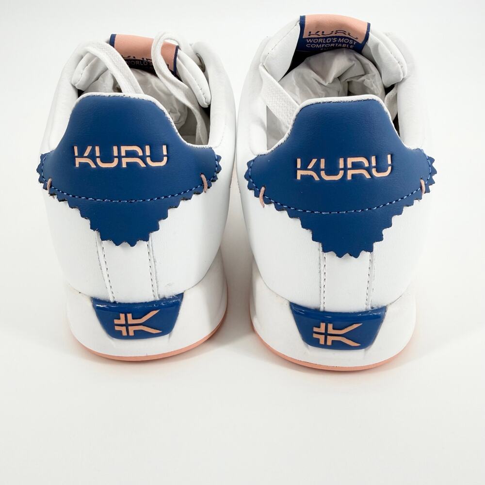 KURU ROAM Women's 8.5 White Leather Sneakers NIB Plantar Fasciitis Arch Support - Picture 2 of 11